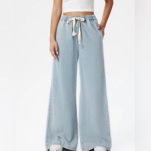 Cider denim high waist pants